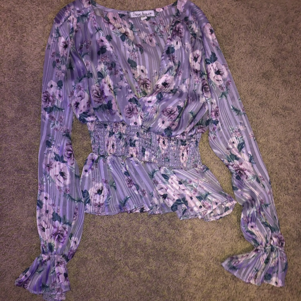 Crave frame  blouse purple